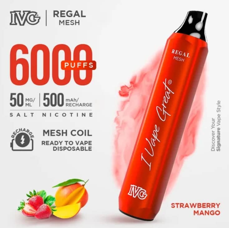 Ivg Regal Disposable Vape 6000 Puffs with Different Flavours 12