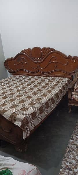 Solid Wooden King size Bed, Dressing, and Cobaord. 3