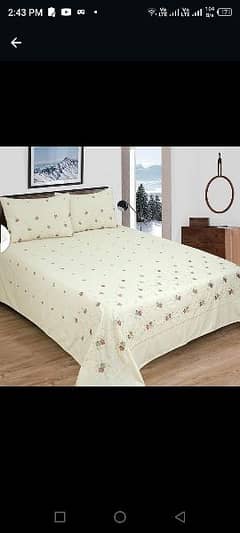 cotton bed sheet embroyidery 0