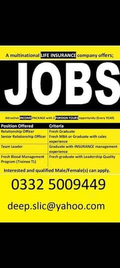 Jobs for males and females