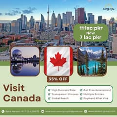 Canada multiple visit Visa on done base 100% ratio.