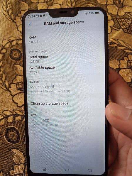 vivo mobile 6gb Ram 128gb Memory 4