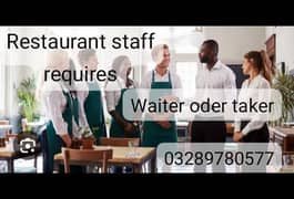restaurant staff required waiter oder taker cashier
