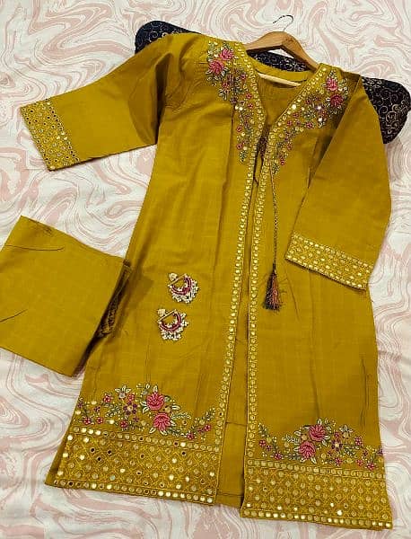embroidery stylish printed lawn stitched readymade 3pc woman's suit 3