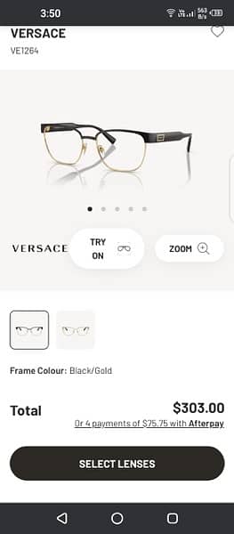 Eye glasses Original Versace Made in italy 6