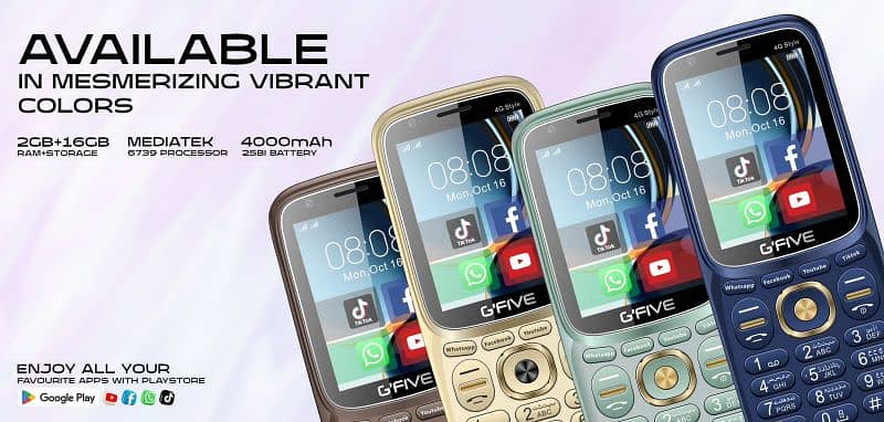 Gfive 4Gstyle - Touch r Type - 2GB+16GB Storage 0