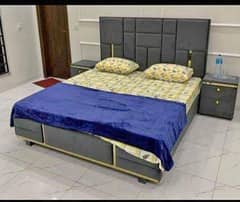 Double bed/King size bed/Poshish Bed set/Wooden bed/Furniture