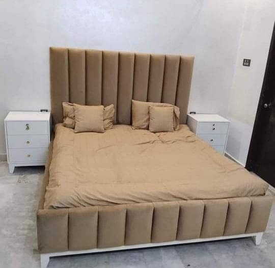 Double bed/King size bed/Poshish Bed set/Wooden bed/Furniture 8