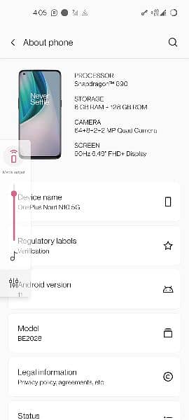 One Plus N10 Nord 5G 5