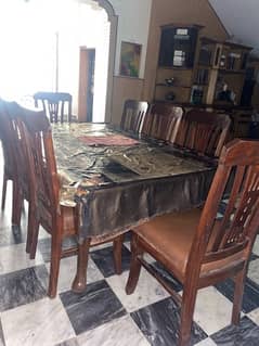 dining table with 8 chairs pure wood