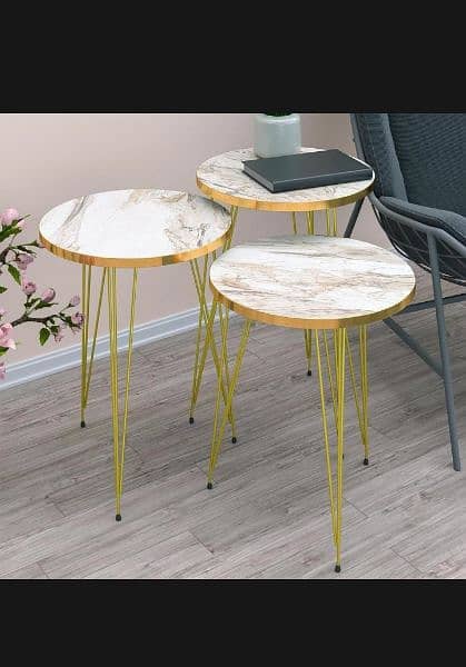 3pcs 1 set coffee table new modern and trending. 3