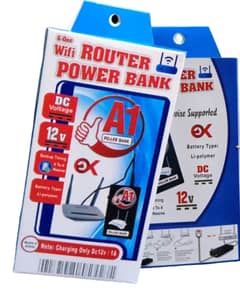 Router powerbank 4 to 6 hour backup with  charger avilable for sell