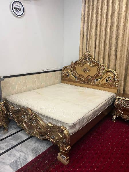 Complete Bed Set with mattress and cupboard 1