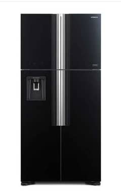 hitachi refrigerator 4 door dual fan  black