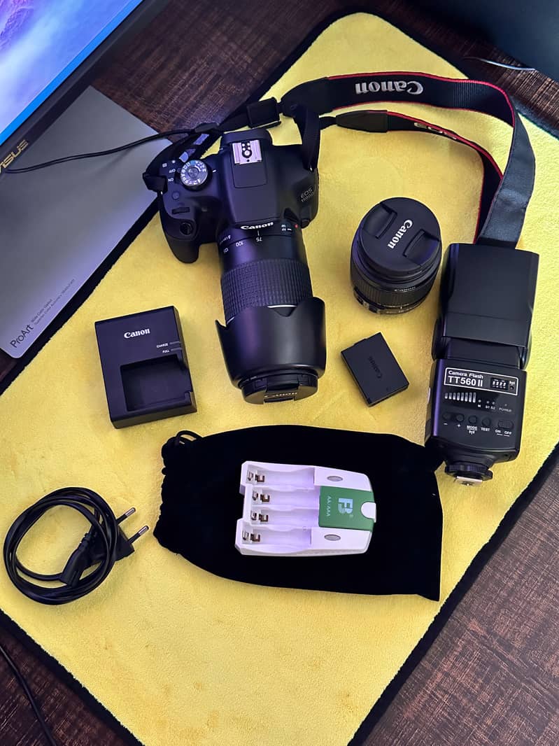 Canon 1500D With All Accessories 5