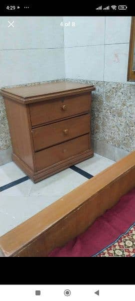 single bed with mattress side table 2