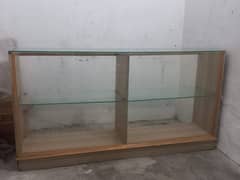 GLASS AND WOOD COUNTER