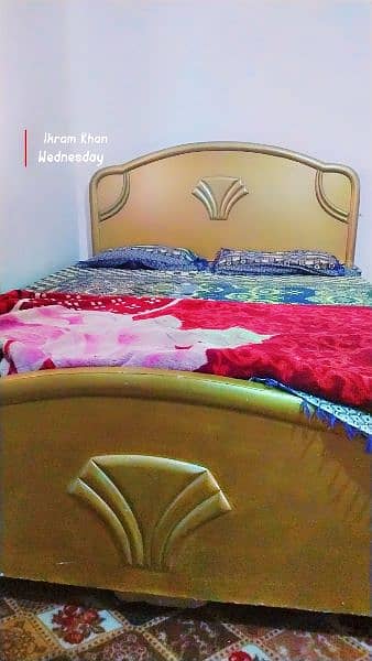 Double bed   with mattress in good condition 1