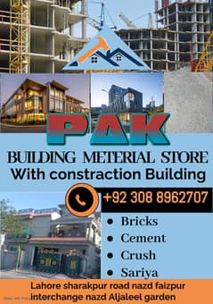 Bricks for sale/ Eent for sale/ Crush Construction Material for sale