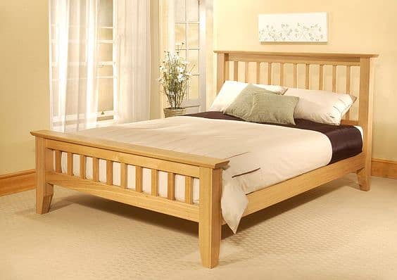 Designer Super Queen/King Size Wooden Bed |  Pine, oak, Walnet 1