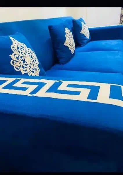 Blue Colour Sofa Set 4