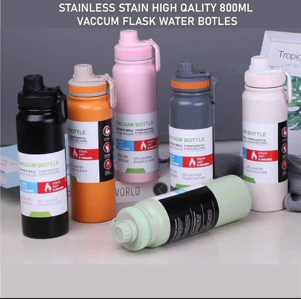 Stainless steel Quality 800ML Vaccum flask water bottle 3