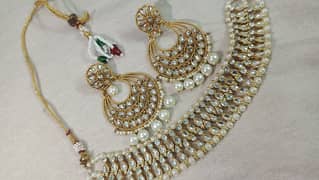 Kundan earrings and necklace