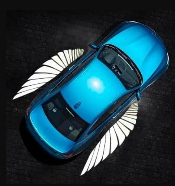 Car Rear View Mirror Side Mirror Led Angel Wing Light Projection Lamp 2