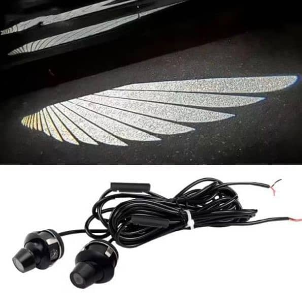 Car Rear View Mirror Side Mirror Led Angel Wing Light Projection Lamp 4