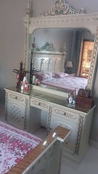 Luxury original chinioti Bed set deco paint 4