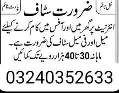 On line job available part time full time ofc work.