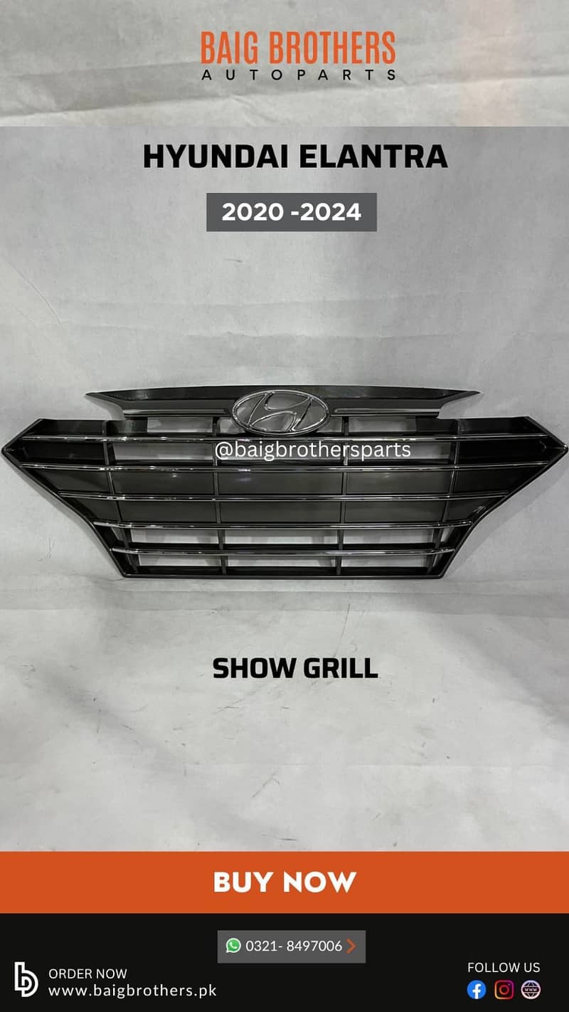 City Civic Havel MG HS Kia Stonic Hyundai Drl Light Bonet Grill Cover 5