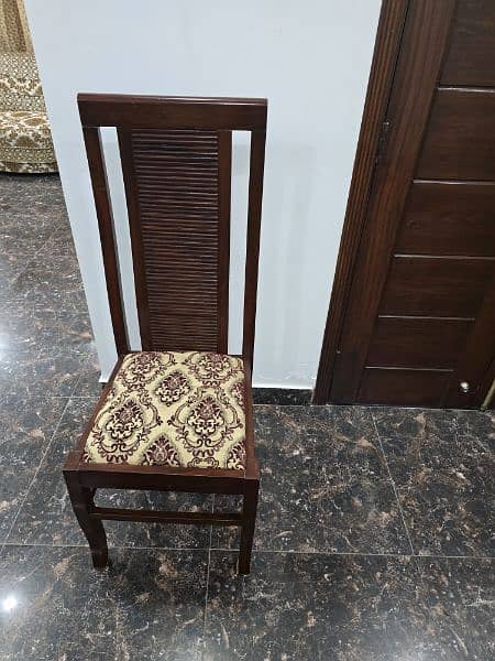Dining table with six chairs made of shisham wood 4