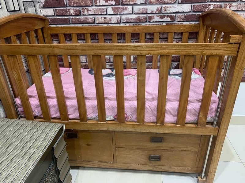 pure wooden babycot 2