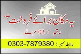 3 Marla house for sale in shadman colony near MA Jinnah road okara 0