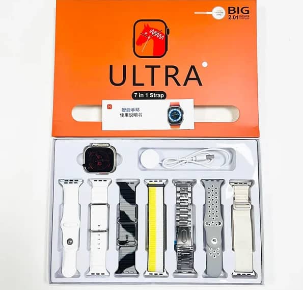 The Ultra 7 In 1 Smart Watch | 7in1 Ultra Smart Watch With 7 Straps 3