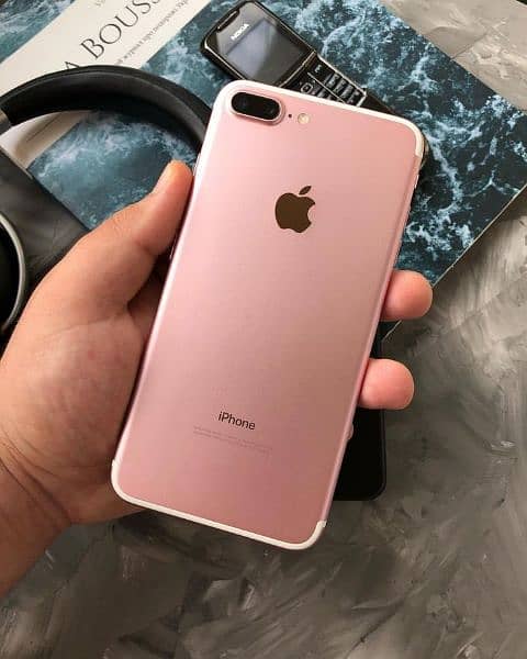 iPhone 7plus Non-PTA 128 GB , Gold rose colour ,77% battery health 1