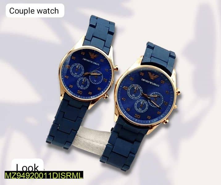 beautiful couple watch blue. brown. Black 1