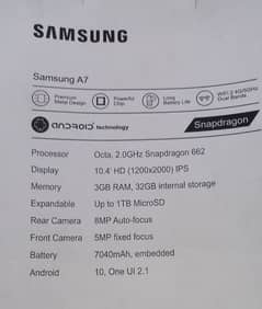 Samsung galaxy Tab A7 0