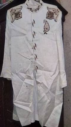 groom sheerwani off white