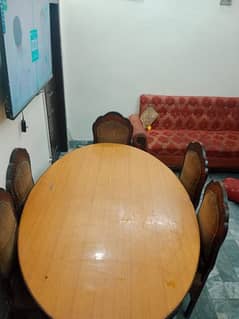 6 Seater Wooden Dinning Table 0