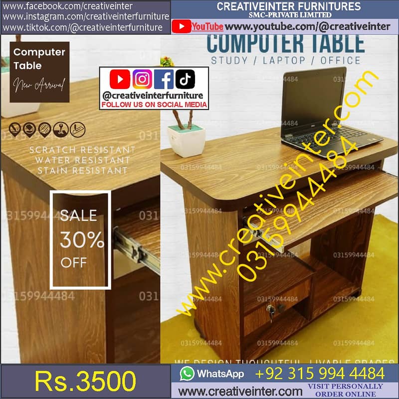 Computer Table Study office Writing Working Desk Gaming Laptop Chair 12