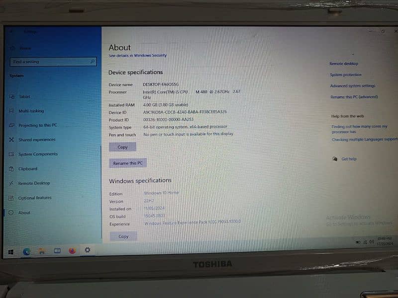 TOSHIBA Core i5 Laptop for Sale 5