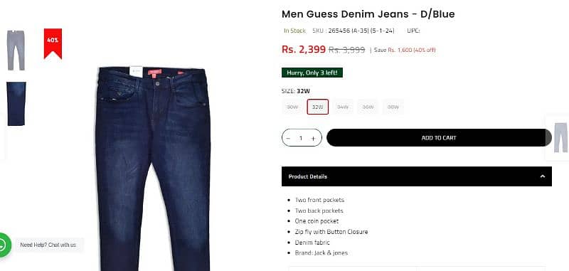Guess brand Pants stock available 4