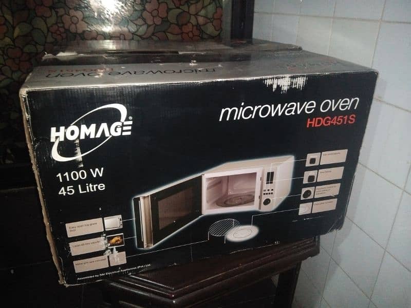 HOMAG microwave oven with grill 1100w 45 litre 1