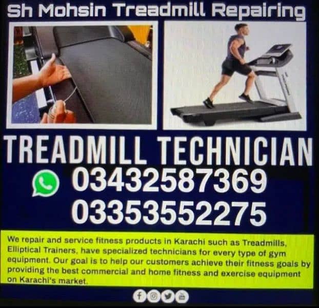 Treadmill Repairing Services/Treadmill belt Replacement Expert 3