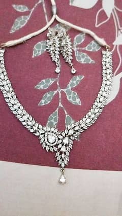silver artificial jewelry set