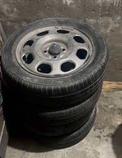 original used tyres and rims suzuki hustler size 165/65/1533 0