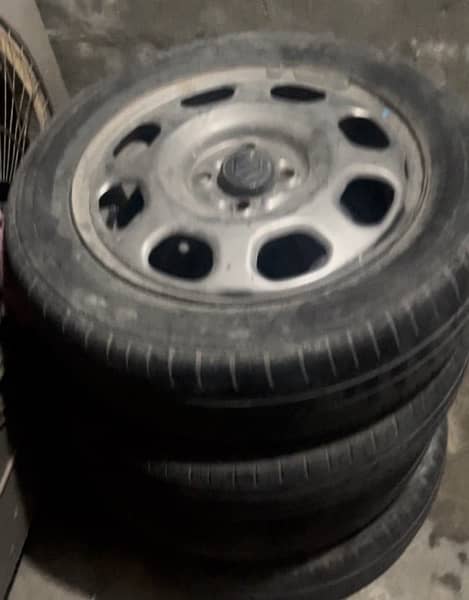 original used tyres and rims suzuki hustler size 165/65/1533 2