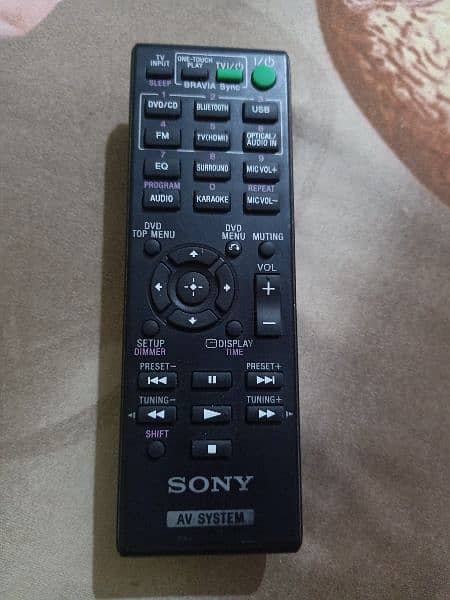 Remote Control Home theater. . DVD. + Tv. . Sony 4